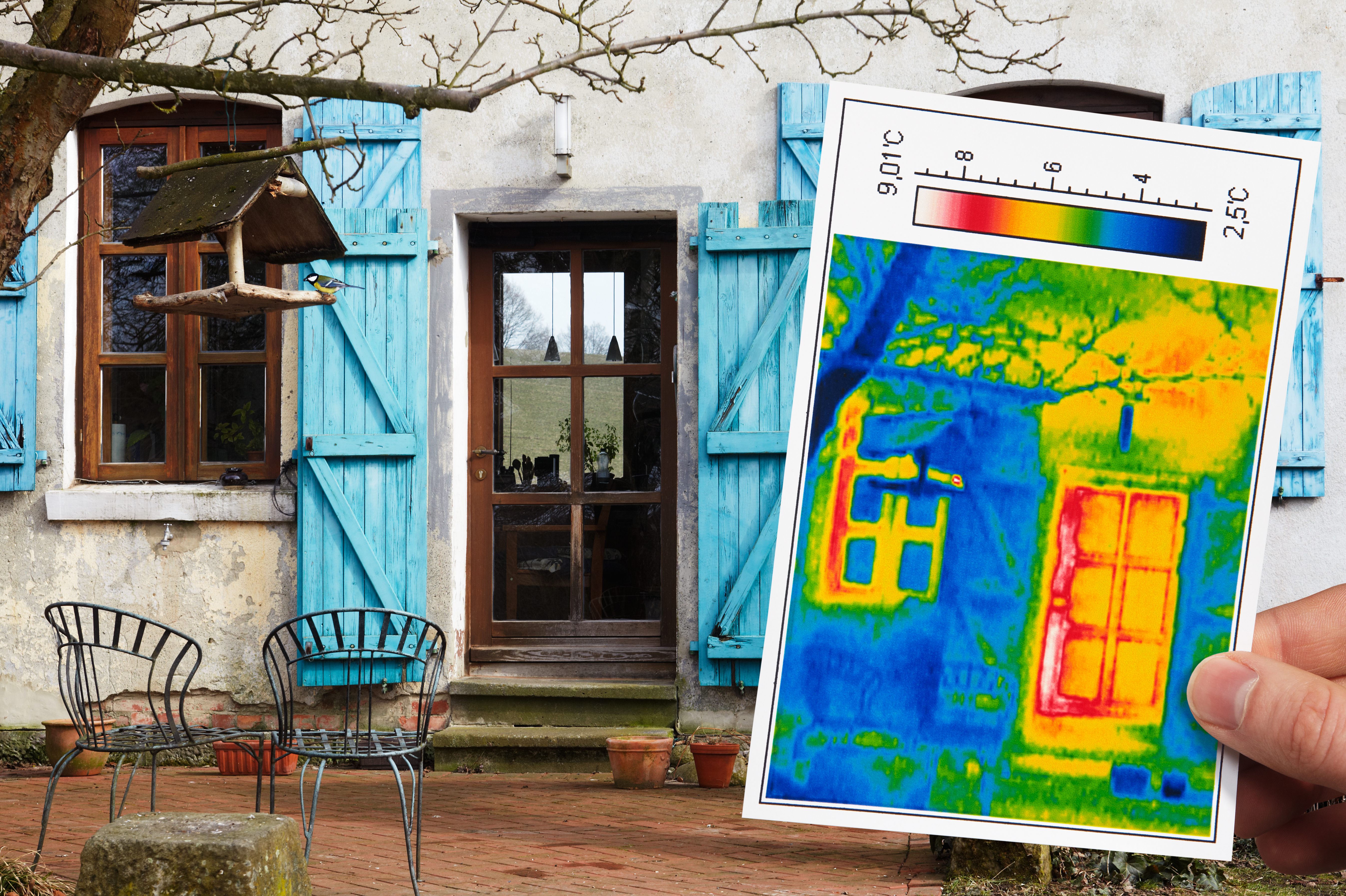 Thermografie-Analyse eines Wohngebäudes